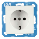 ION Industries Stopcontact | ION Industries | E1 (Inbouw, Randaarde, Aanraakbeveiliging, Mat wit) 66.119.41 K180107663 - 1