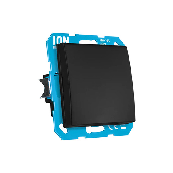 ION Industries Stopcontact | ION Industries | E1 (Inbouw, Randaarde, Klapdeksel, Aanraakbeveiliging, Mat zwart) 66.117.43 K180107670 - 3