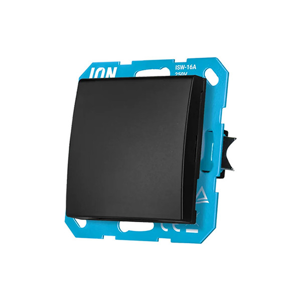 ION Industries Stopcontact | ION Industries | E1 (Inbouw, Randaarde, Klapdeksel, Aanraakbeveiliging, Mat zwart) 66.117.43 K180107670 - 4
