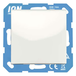 ION Industries Stopcontact | ION Industries | E1 (Inbouw, Randaarde, Klapdeksel, Wit) 66.116.43 K180107668 - 2