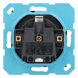 ION Industries Stopcontact | ION Industries | E1 (Inbouw, Randaarde, Mat zwart) 66.117.42 K180107661 - 3