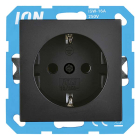Stopcontact | ION Industries | J1/V1 (Inbouw, Randaarde, Mat zwart)