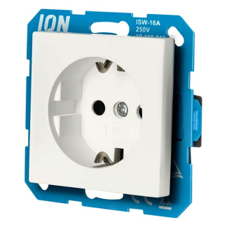ION Industries Stopcontact | ION Industries | V1/J1 (Inbouw, Randaarde, Aanraakbeveiliging, Mat wit) 66.009.41 K180107666 - 3