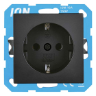 ION Industries Stopcontact | ION Industries | V1/J1 (Inbouw, Randaarde, Aanraakbeveiliging, Mat zwart) 66.007.41 K180107667 - 1