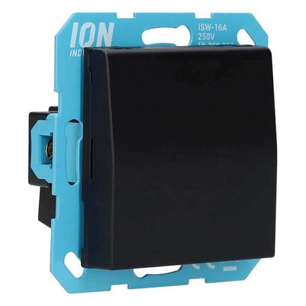 ION Industries Stopcontact | ION Industries | V1/J1 (Inbouw, Randaarde, Klapdeksel, Aanraakbeveiliging, Mat zwart) 66.007.43 K180107671 - 4