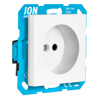 ION Industries Stopcontact | ION Industries | V1/J1 (Inbouw, Randaarde, Klapdeksel, Aanraakbeveiliging, Wit) 58.006.43 K180108119 - 2