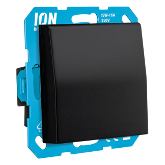 ION Industries Stopcontact | ION Industries | V1/J1 (Inbouw, Randaarde, Klapdeksel, Aanraakbeveiliging, Zwart) 58.007.43 K180108121 - 2