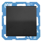 Stopcontact | ION Industries | V1/J1 (Inbouw, Randaarde, Klapdeksel, IP44, Mat zwart)