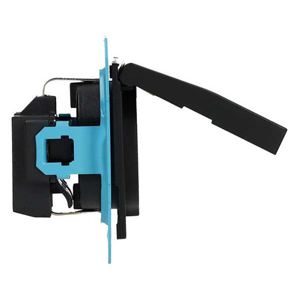 ION Industries Stopcontact | ION Industries | V1/J1 (Inbouw, Randaarde, Klapdeksel, IP44, Mat zwart) 66.007.44 K180107679 - 2