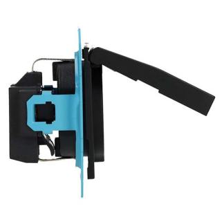ION Industries Stopcontact | ION Industries | V1/J1 (Inbouw, Randaarde, Klapdeksel, IP44, Mat zwart) 66.007.44 K180107679 - 2