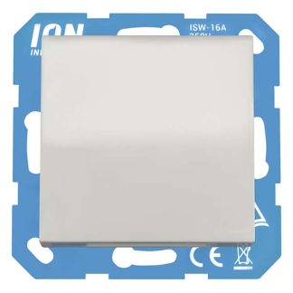 ION Industries Stopcontact | ION Industries | V1/J1 (Inbouw, Randaarde, Klapdeksel, Mat wit) 66.009.43 K180107673 - 2