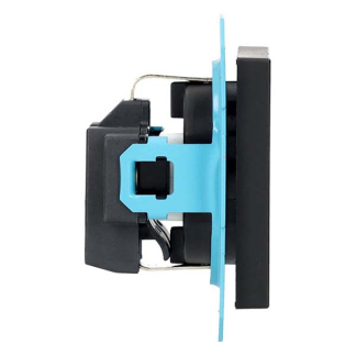 ION Industries Stopcontact | ION Industries | V1/J1 (Inbouw, Randaarde, Mat zwart) 66.007.41 K180107667 - 2