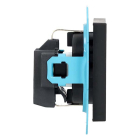 ION Industries Stopcontact | ION Industries | V1/J1 (Inbouw, Randaarde, Mat zwart) 66.007.41 K180107667 - 2