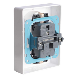 ION Industries Stopcontact | ION Industries (Half opbouw, Dubbel, Randaarde, Wit) 66.006.50 K180107655 - 3