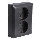 ION Industries Stopcontact | ION Industries (Half opbouw, Dubbel, Randaarde, Zwart) 66.007.50 K180107656 - 5