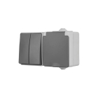 ION Industries Stopcontact met schakelaar voor buiten | ION Industries (Randaarde, Serie, Horizontaal, IP54, 150 x 65 x 53mm, Mat Grijs) 66.944.72 K100100526 - 4