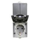 ION Industries Stopcontact met schakelaar voor buiten | ION Industries (Randaarde, Serie, Verticaal, IP54, 65 x 150 x 53mm, Mat Grijs) 66.944.71 K100100525 - 2