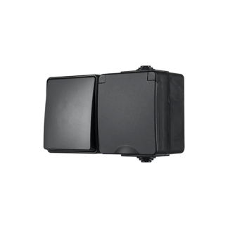 ION Industries Stopcontact met schakelaar voor buiten | ION Industries (Randaarde, Wissel, Horizontaal, IP54, Mat zwart) 66.946.69 K100100534 - 4