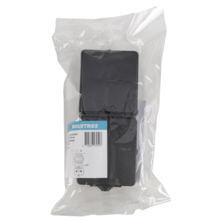 ION Industries Stopcontact met schakelaar voor buiten | ION Industries (Randaarde, Wissel, Verticaal, IP54, 65 x 150 x 53 mm, Mat Zwart) 66.946.68 K100100533 - 7