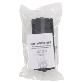 ION Industries Stopcontact met schakelaar voor buiten | ION Industries (Randaarde, Wissel, Verticaal, IP54, 65 x 150 x 53 mm, Mat Zwart) 66.946.68 K100100533 - 8