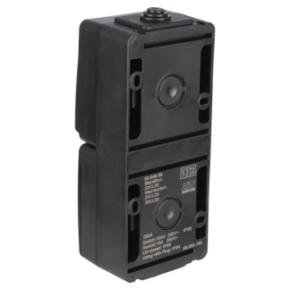 ION Industries Stopcontact met schakelaar voor buiten | ION Industries (Randaarde, Wissel, Verticaal, IP54, 65 x 150 x 53 mm, Mat Zwart) 66.946.68 K100100533 - 6