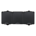 Stopcontact voor buiten | ION Industries (3-voudig, Horizontaal, IP54, 190 x 65 x 53mm, Mat Zwart)