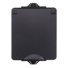 Stopcontact voor buiten | ION Industries (Enkel, 230V, 10A, IP54, 65 x 75 x 53mm, Mat Zwart)