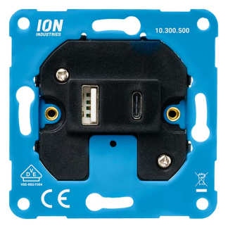 ION Industries USB stopcontact | ION Industries | V1/J1 (USB A, USB C) 66.008.79 K180107629 - 1