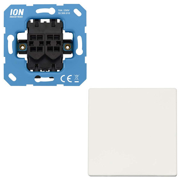 ION Industries Wisselschakelaar | ION Industries | V1/J1 (Inbouw, Mat wit)  K180108101 - 1