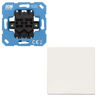 ION Industries Wisselschakelaar | ION Industries | V1/J1 (Inbouw, Mat wit)  K180108101 - 1