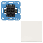 ION Industries Wisselschakelaar met lichtknop | ION Industries | V1/J1 (Basiselement + Bedieningswip, Inbouw, Mat wit)  K180108101 - 1