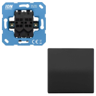 ION Industries Wisselschakelaar met lichtknop | ION Industries | V1/J1 (Basiselement + Bedieningswip, Inbouw, Zwart)  K180108103 - 1