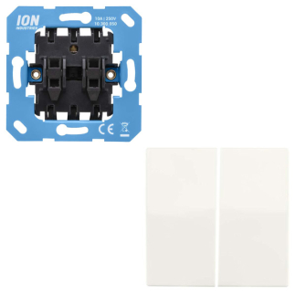 ION Industries Wissel/wisselschakelaar | ION Industries | V1/J1 (Inbouw, Mat wit)  K180108095 - 1