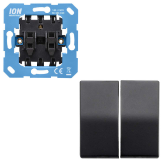 ION Industries Wissel/wisselschakelaar | ION Industries | V1/J1 (Inbouw, Zwart)  K180108097 - 1