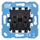 ION Industries Wissel/wisselschakelaar met lichtknop | ION Industries | V1/J1 (Basiselement + Bedieningswip, Inbouw, Zwart)  K180108097 - 2