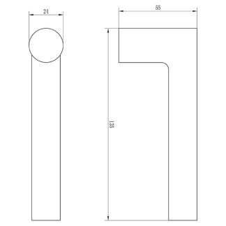 Impresso Deurklink | Impresso | London (Aluminium) 86.010.64 K010809674 - 