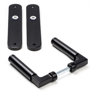 Impresso Deurklink met blindschild | Impresso | Aston (Aluminium, Zwart) 8601232 K010808205 - 1