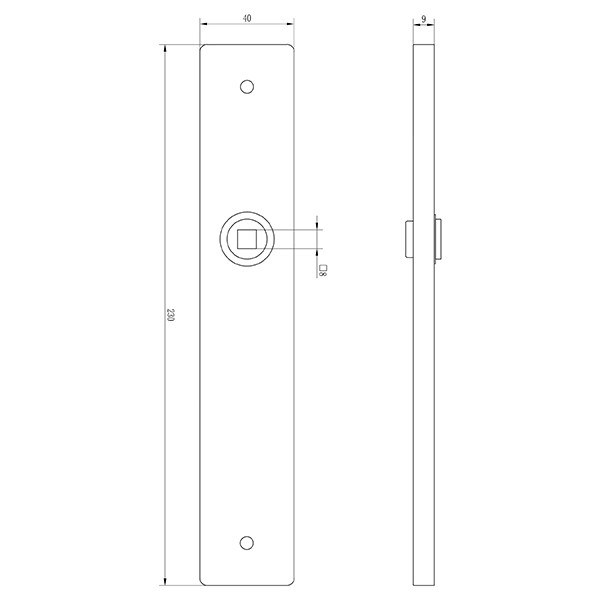 Impresso Deurklink met blindschild | Impresso | Lake (Aluminium, Zwart) 86.014.36 K010809649 - 5