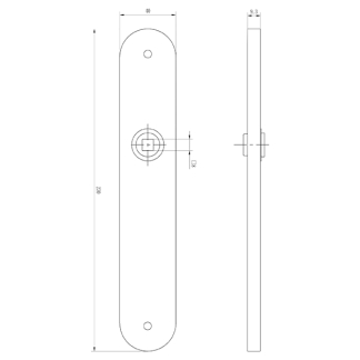 Impresso Deurklink met blindschild | Impresso | London (Aluminium) 86.010.70 K010809676 - 7