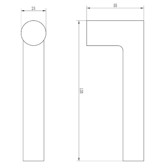 Impresso Deurklink met blindschild | Impresso | London (Aluminium) 86.010.70 K010809676 - 