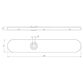 Impresso Deurklink met blindschild | Impresso | London (Aluminium) 86.010.73 K010809679 - 