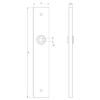 Impresso Deurklink met blindschild | Impresso | London (Aluminium) 86.010.76 K010809682 - 