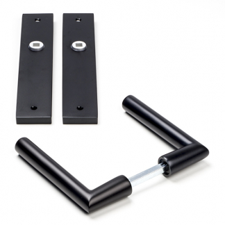 Impresso Deurklink met blindschild | Impresso | London (Aluminium, Zwart) 8601418 K010808224 - 1