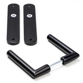 Impresso Deurklink met blindschild | Impresso | London (Aluminium, Zwart) 8601424 K010808223 - 1
