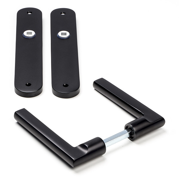 Impresso Deurklink met blindschild | Impresso | Redhill (Aluminium, Zwart) 8601238 K010808231 - 1