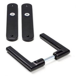 Impresso Deurklink met blindschild | Impresso | Redhill (Aluminium, Zwart) 8601238 K010808231 - 1