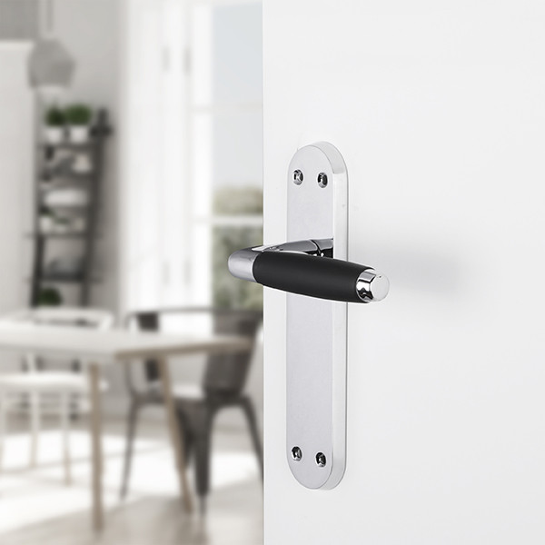Impresso Deurklink met blindschild | Impresso | Swindon (Chroom, Zwart) 86.012.86 K010809671 - 2