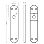 Impresso Deurklink met blindschild | Impresso | Swindon (Chroom, Zwart) 86.012.86 K010809671 - 5