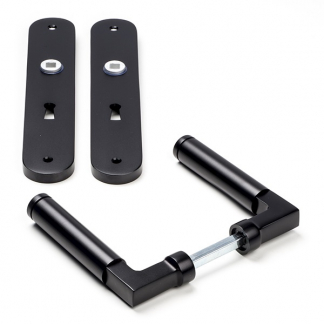 Impresso Deurklink met sleutelschild | Impresso | Aston | 56 mm  (Aluminium, Zwart) 8601233 K010808201 - 1