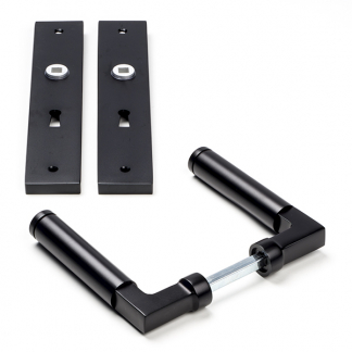Impresso Deurklink met sleutelschild | Impresso | Aston | 56 mm  (Aluminium, Zwart) 8601413 K010808203 - 1